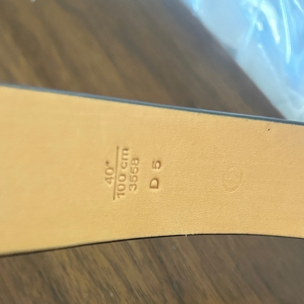 Coach Men's Lemon Yellow Leather Belt with Brushed Metal Buckle size 40 D5 - Picture 7 of 8